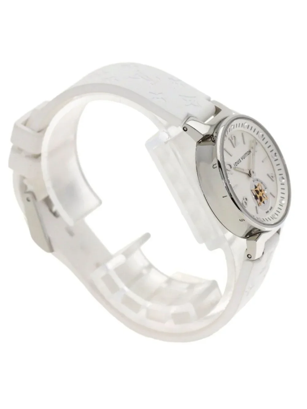 Louis Vuitton Tambour Moon Star PM Watch SS Rubber